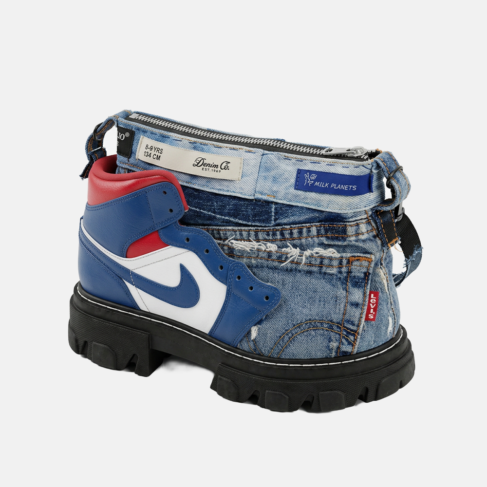 Super Flea Market+XTREET GUIDANCE +XTREET GUIDANCE upcycled sneaker bag +Brand donation+3